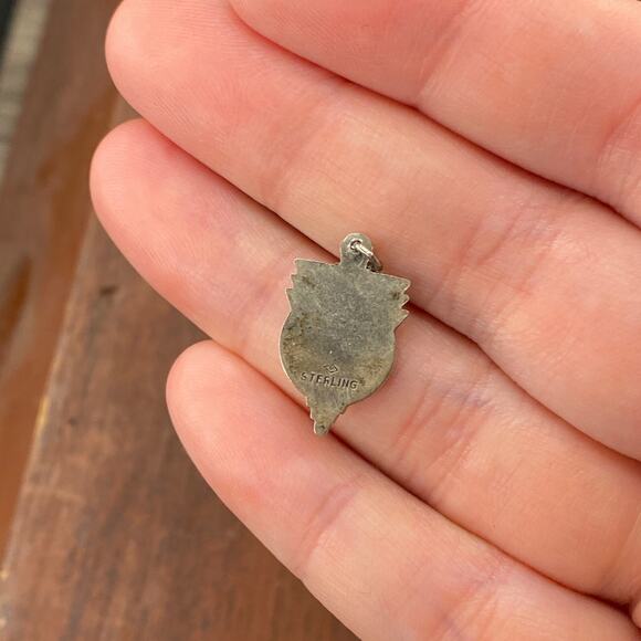 Vintage Bates & Klinke 925 Sterling "Old Man of The Mountains NH" Pendant Charm - Picture 2 of 3